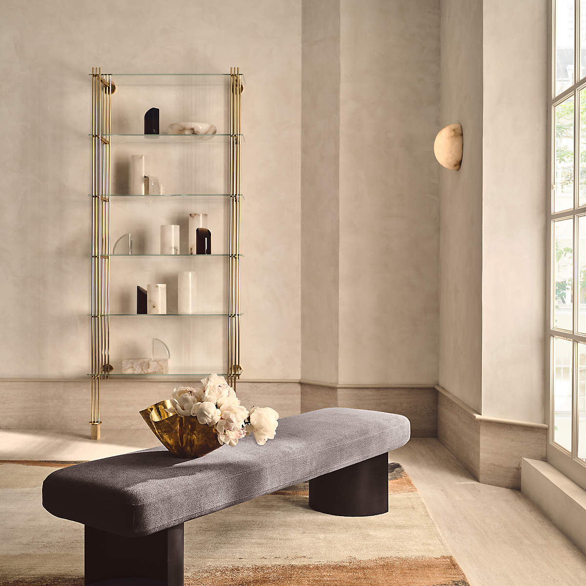 Elthen Minimalist Alabaster Ceiling Light