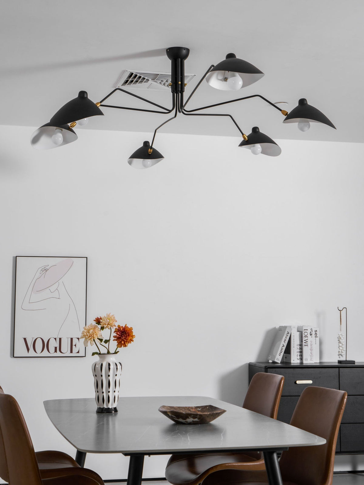 Renuelle Ceiling Light Three Arm Minimalist