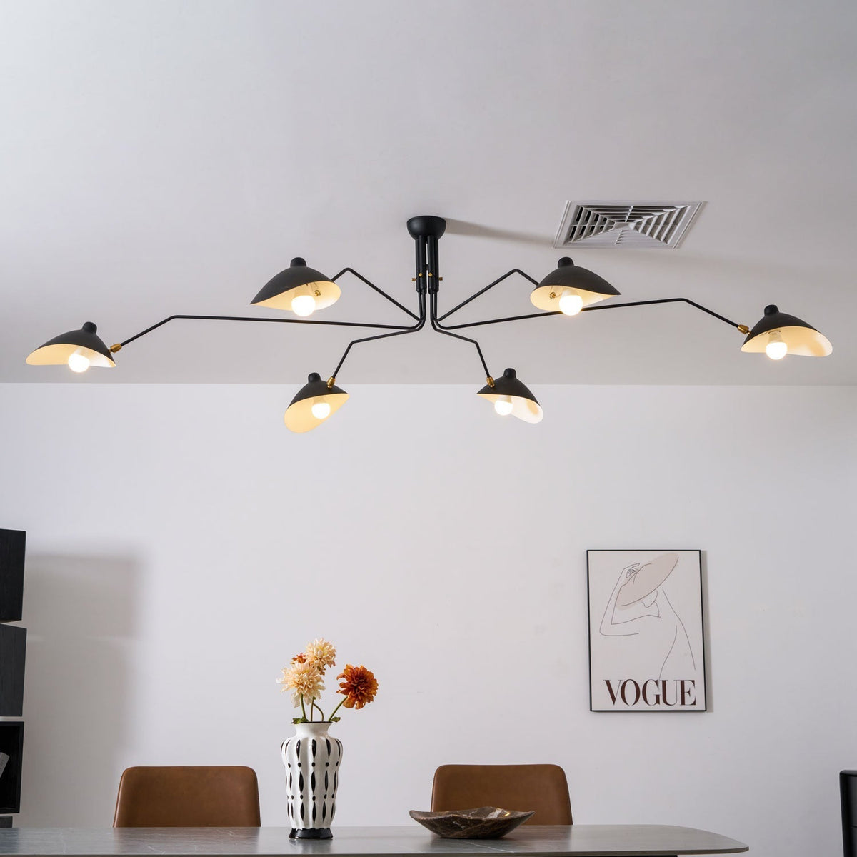 Renuelle Ceiling Light Three Arm Minimalist