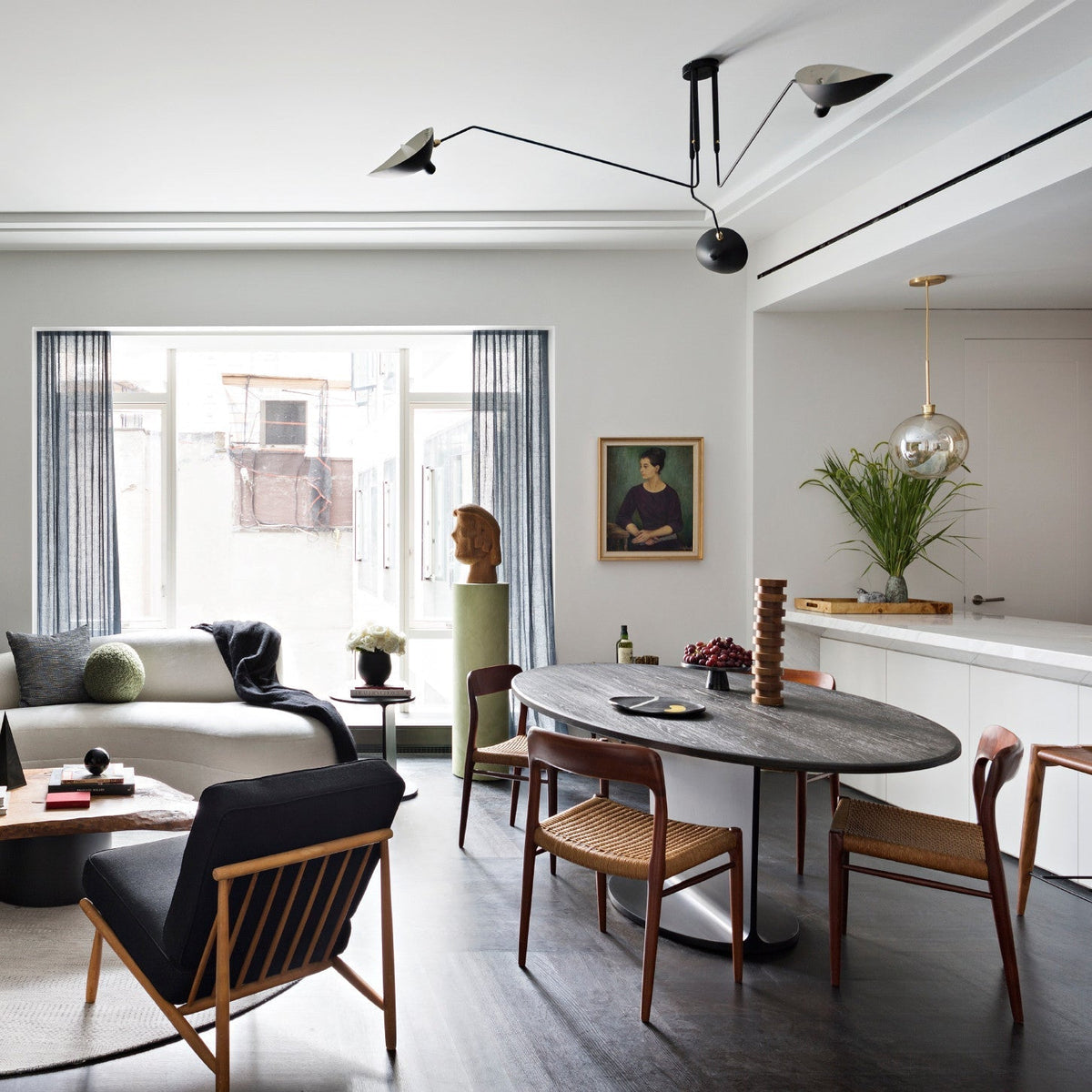 Renuelle Ceiling Light Three Arm Minimalist