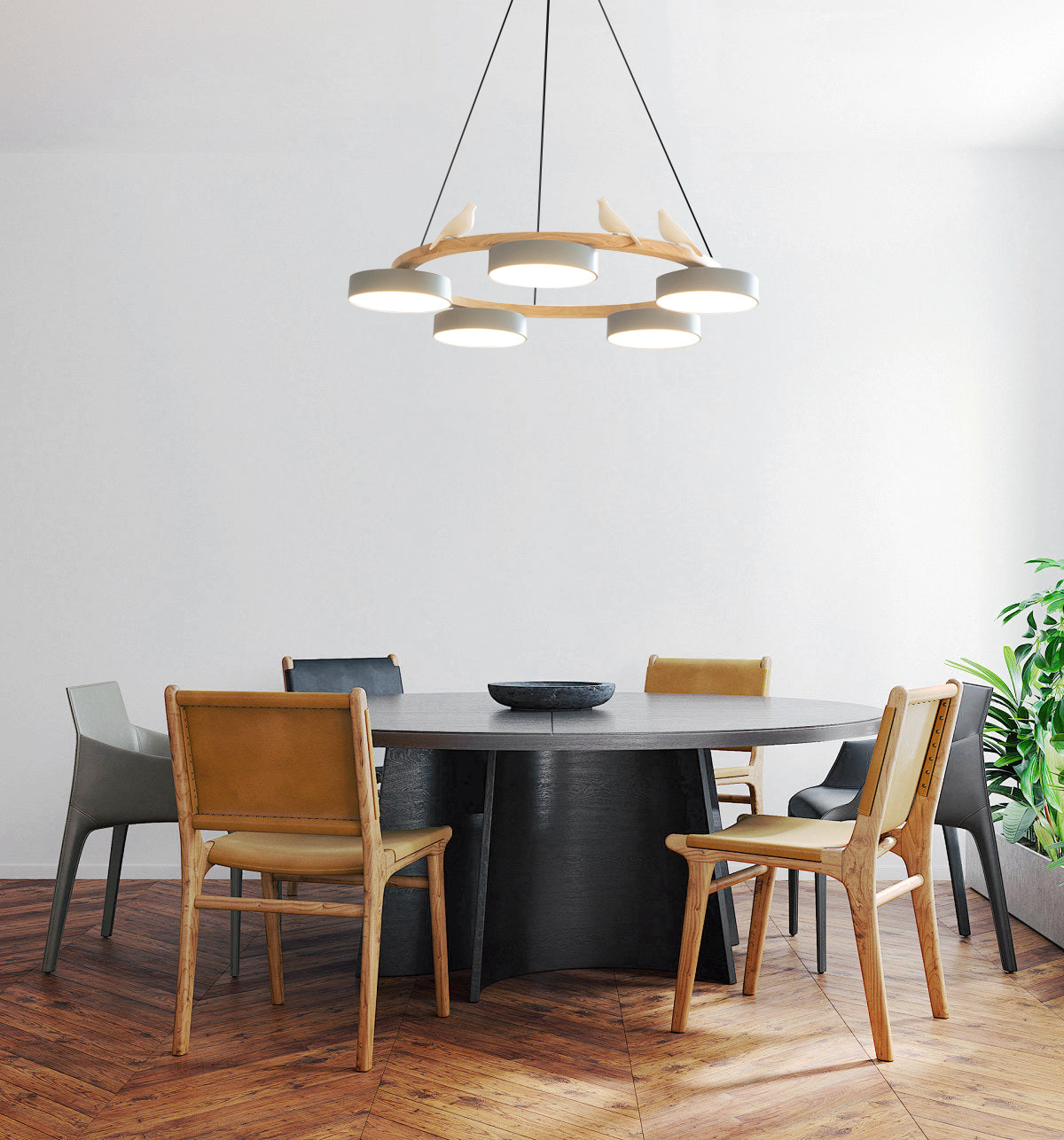Tokagal Chandelier Bird Round