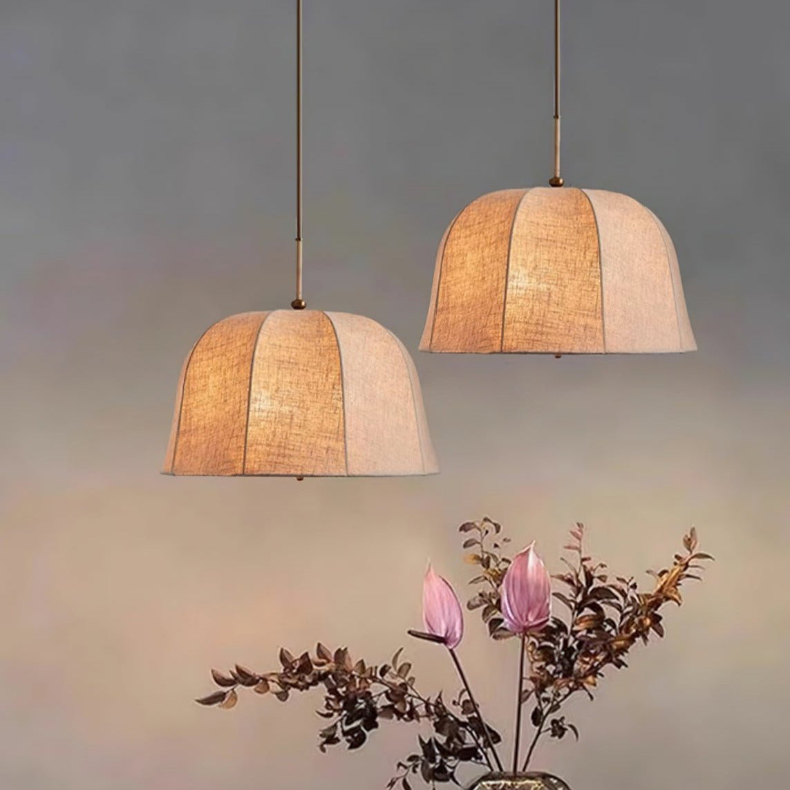 Guruvis Pendant Light Bell Fabric Line
