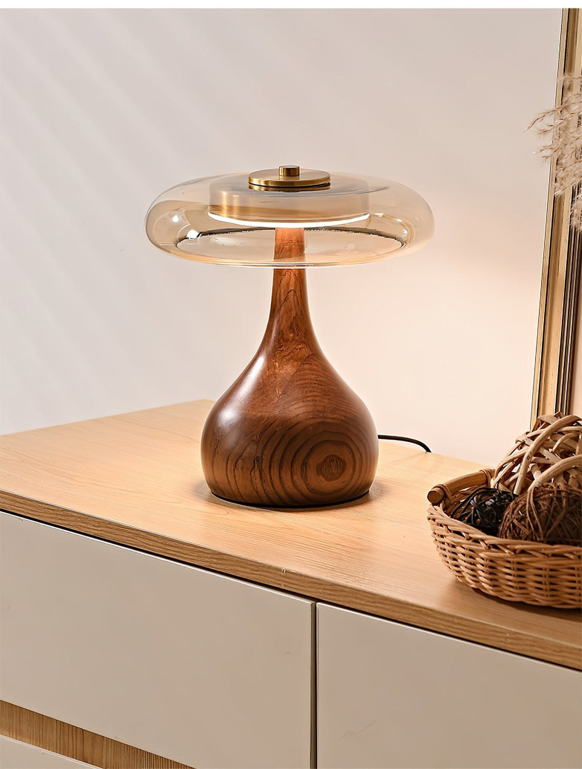 Bux Modern Wood Table Lamp