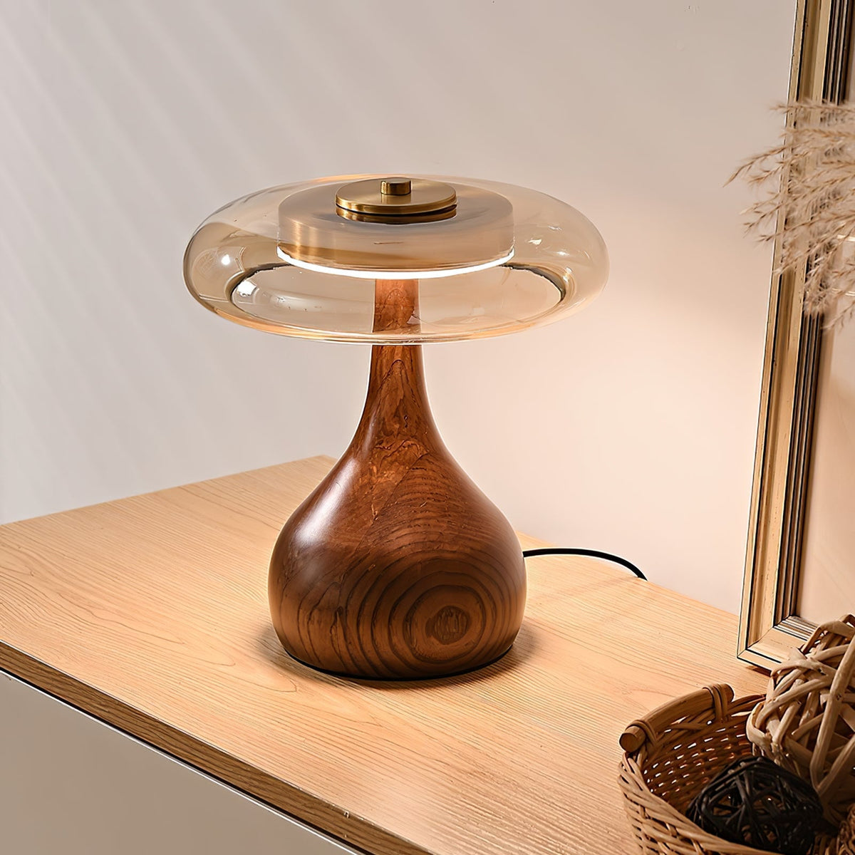 Bux Modern Wood Table Lamp