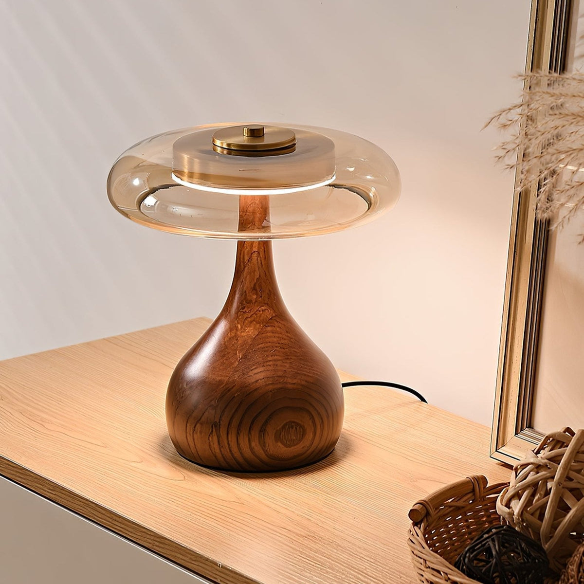 Bux Modern Wood Table Lamp