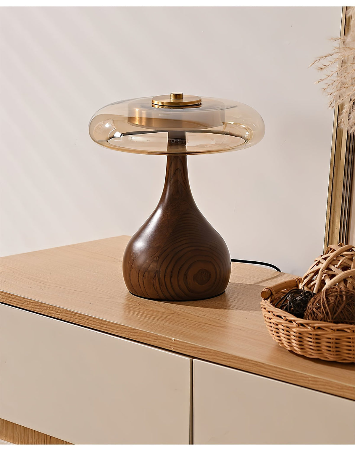 Bux Modern Wood Table Lamp