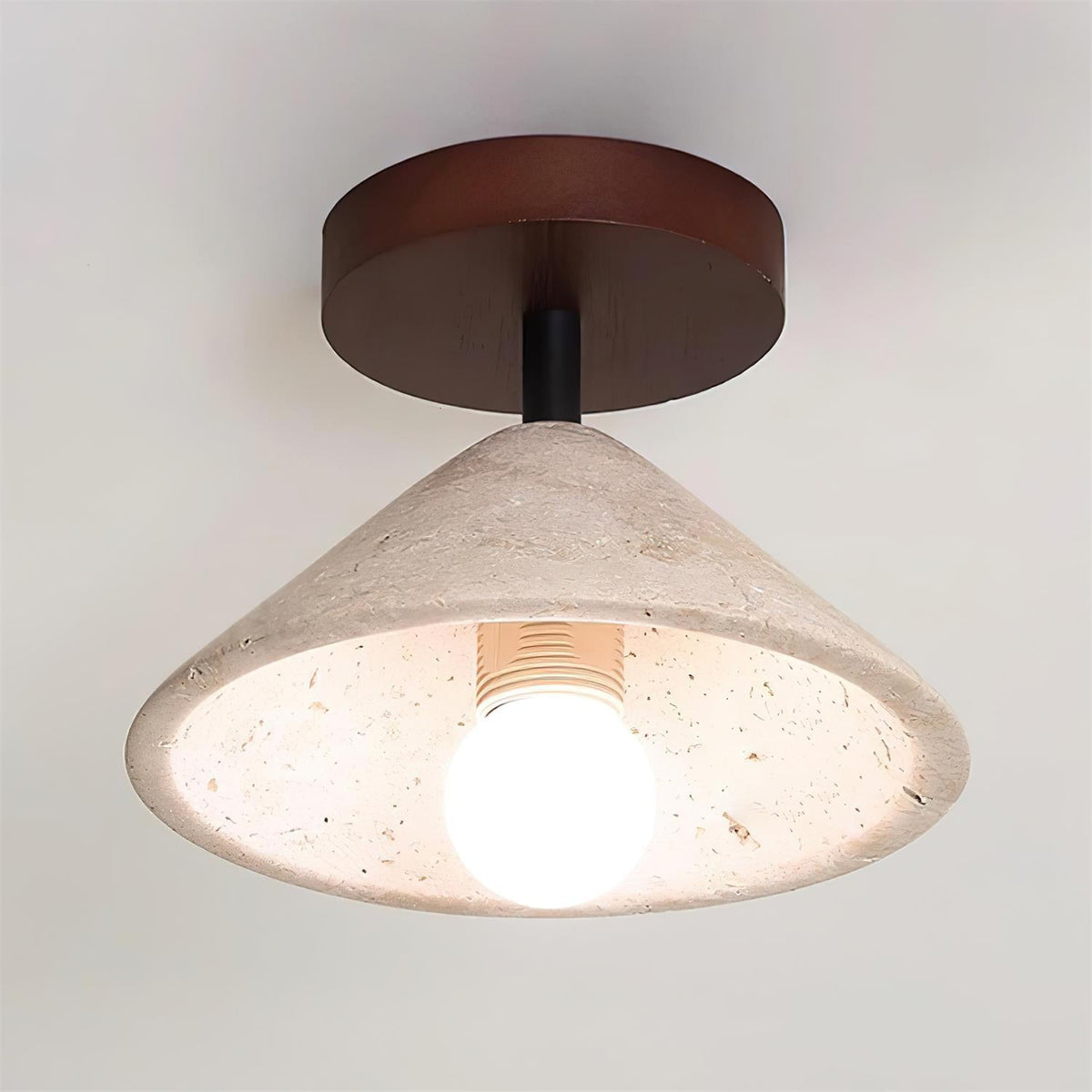 Valorian Travertine Ceiling Lamp