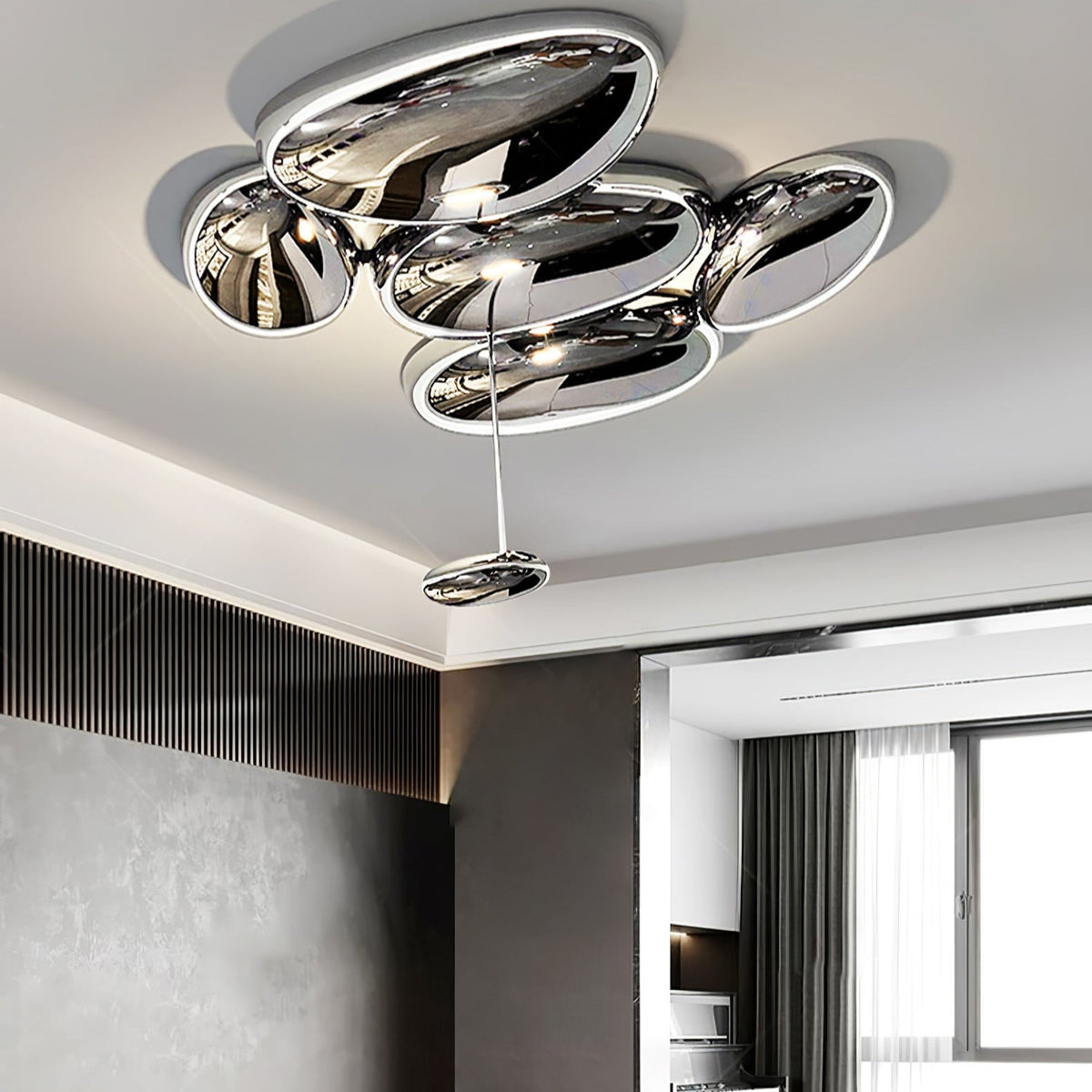 Radabes Contemporary Skydro Ceiling Light Smoke Gray