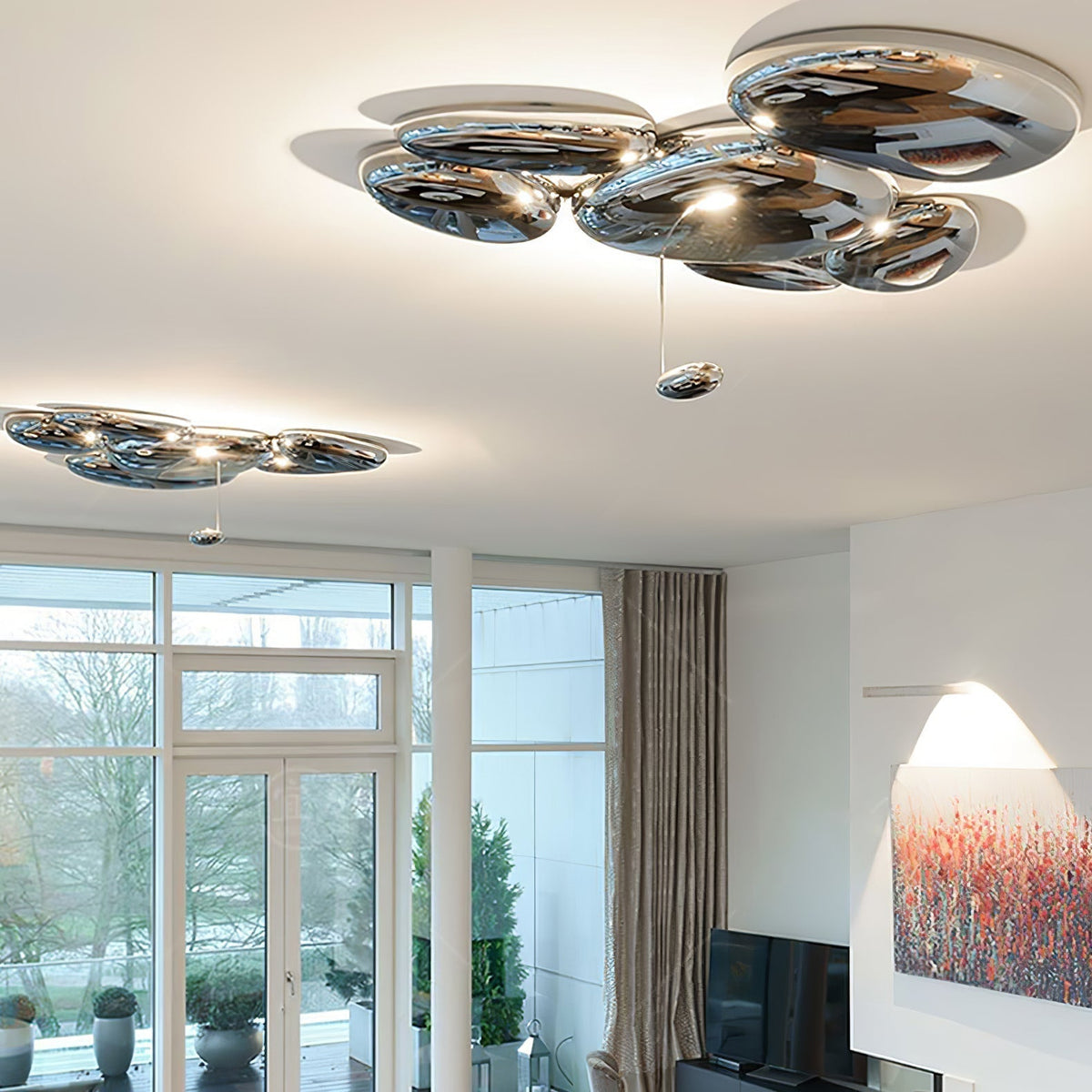 Radabes Contemporary Skydro Ceiling Light Smoke Gray