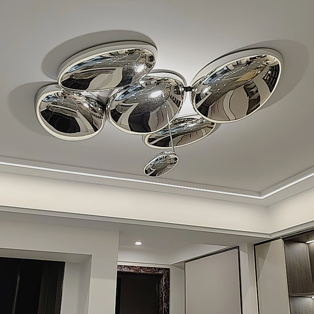 Radabes Contemporary Skydro Ceiling Light Smoke Gray