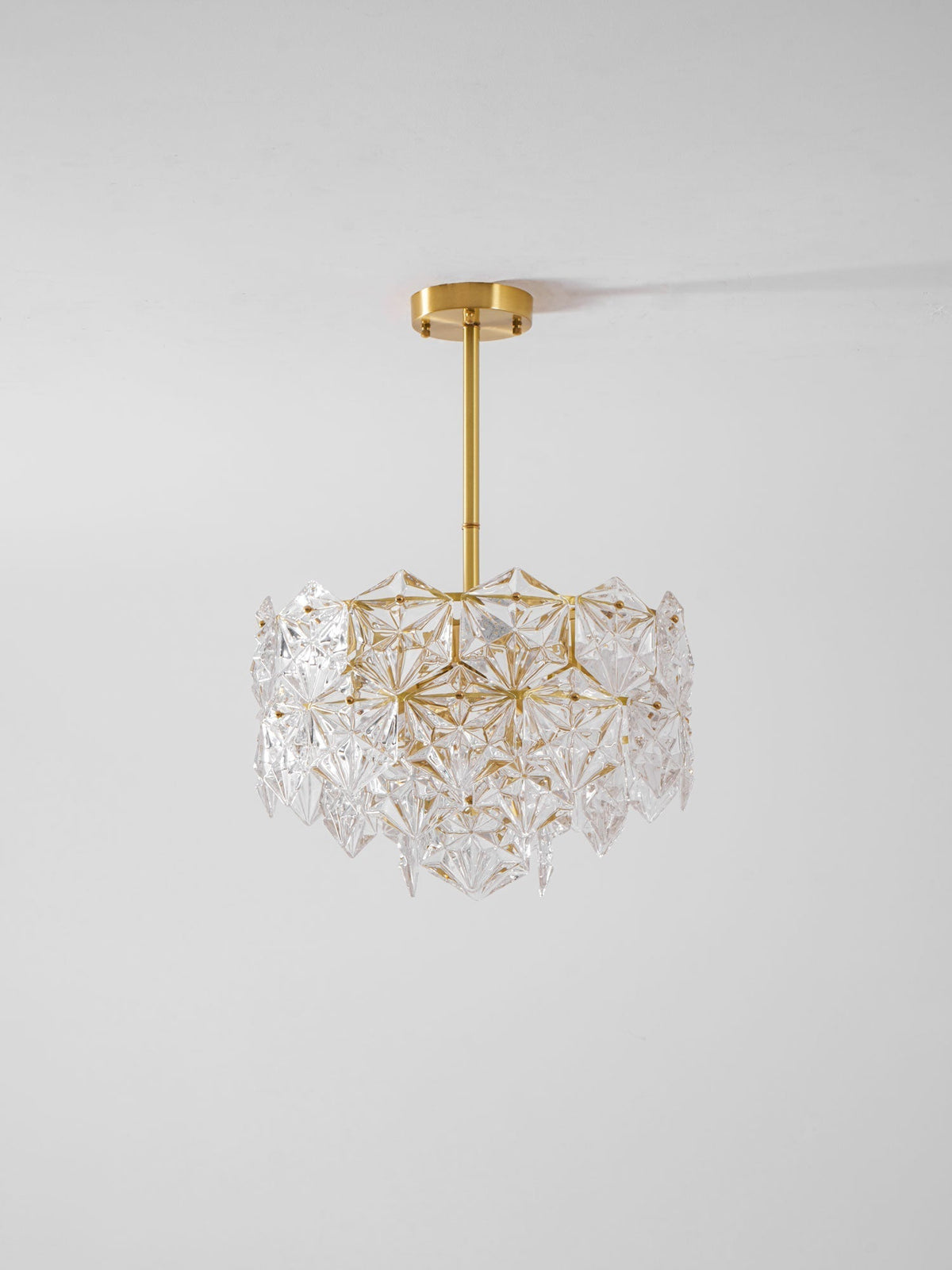 Eirararia Chandelier Snowflake Glass Gold