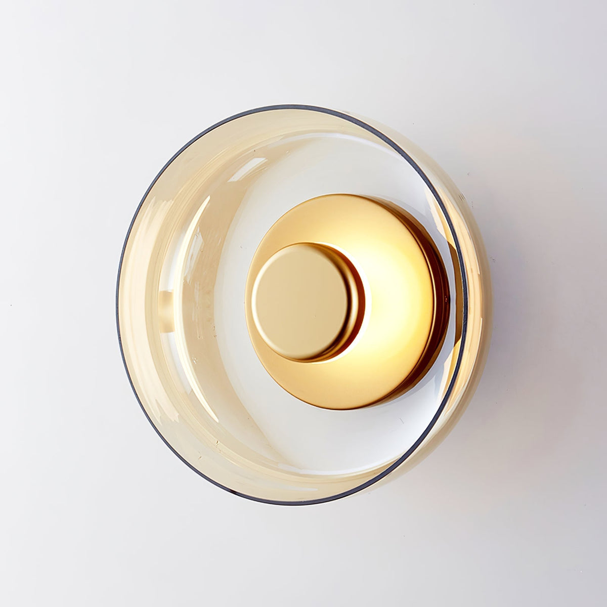 Aether Brass Glass Wall Light