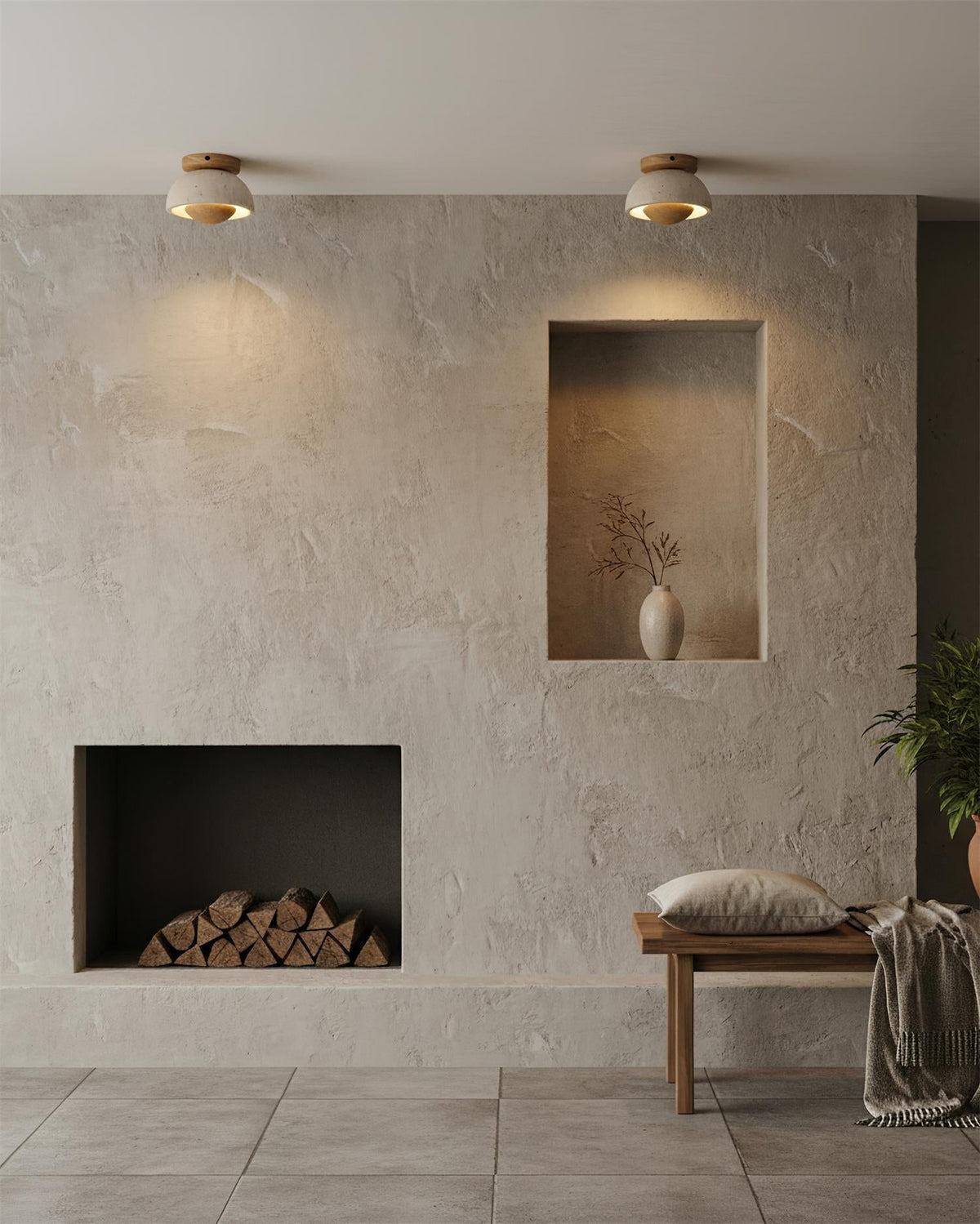 Calelaine Flush Mount Ceiling Lamp