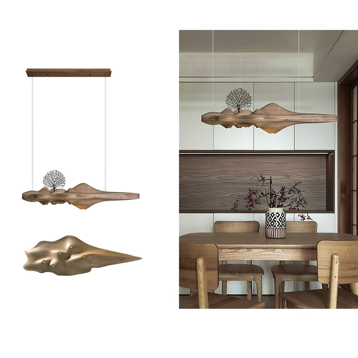 Tolven Premium Elegance Wood Pendant Lamp