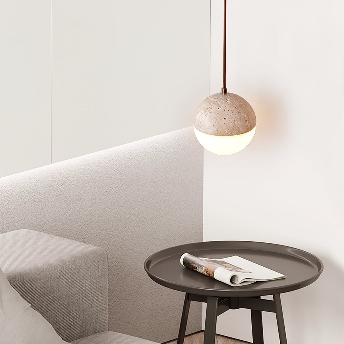 Vendrick Travertine Pendant Light