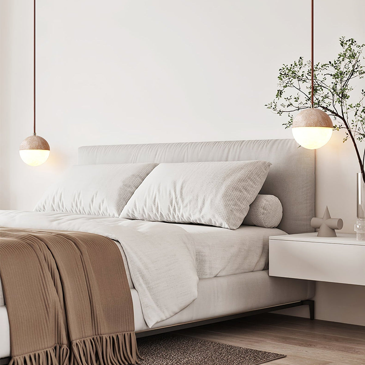 Vendrick Travertine Pendant Light