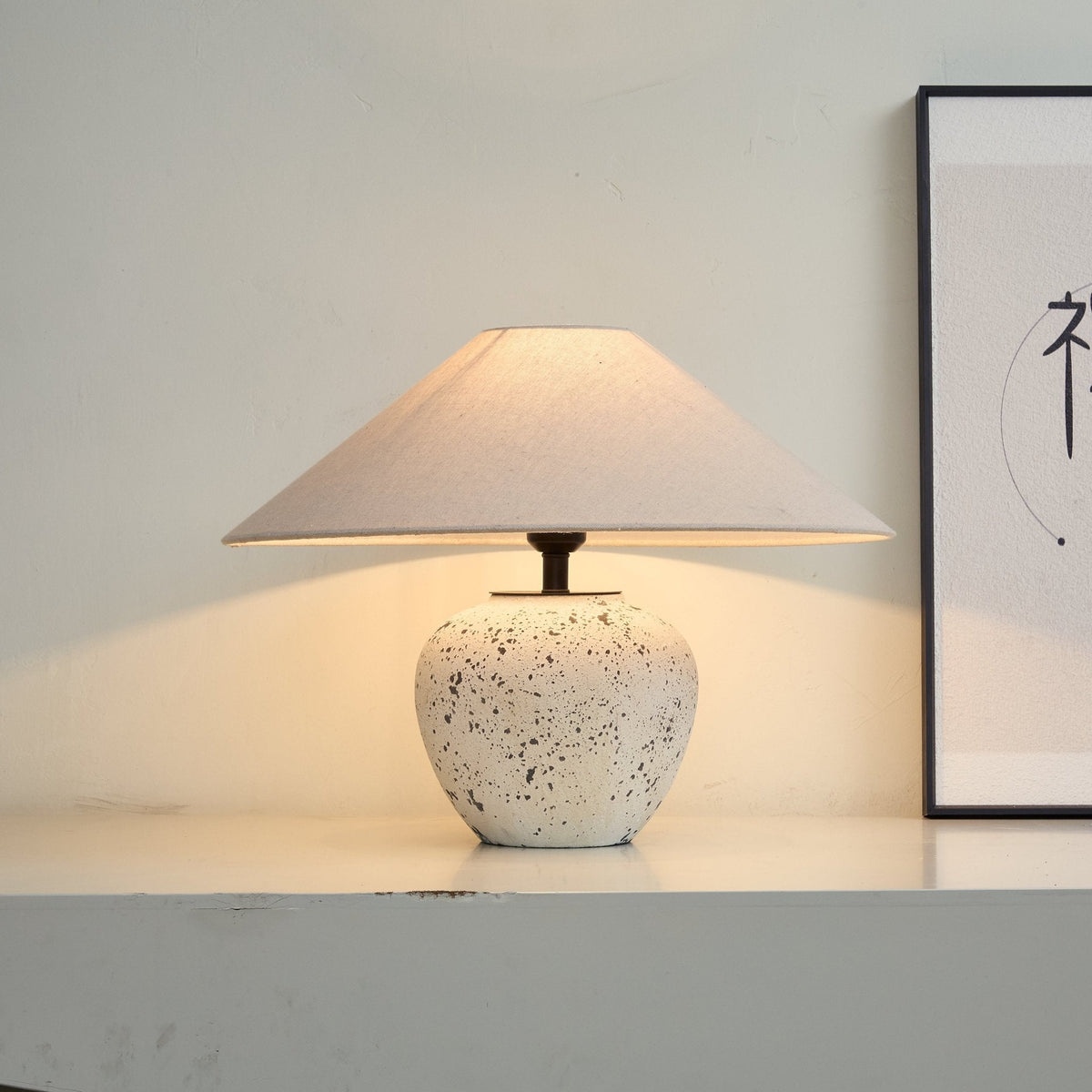 Speckled Ceramic Jar Table Lamp