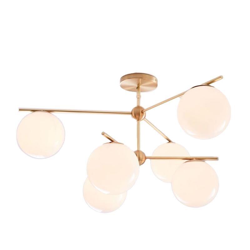 Casoella Chandelier Sphere & Stem Modern Gold LED