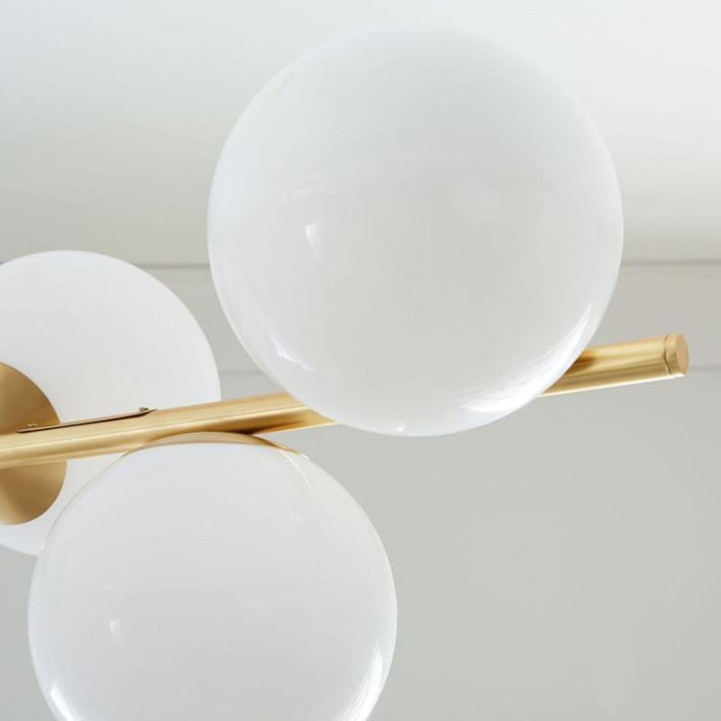 Casoella Chandelier Sphere & Stem Modern Gold LED