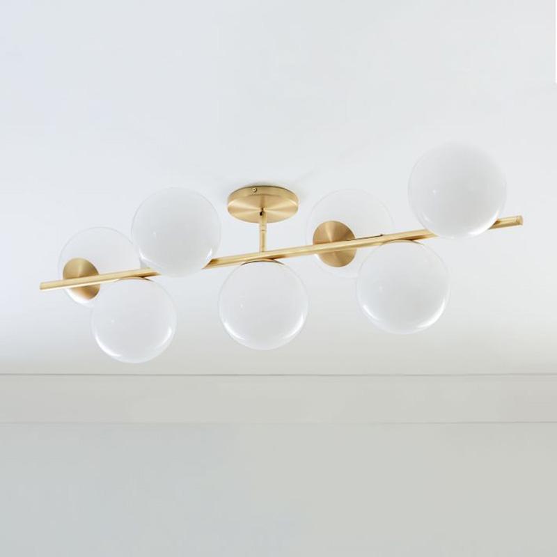 Casoella Chandelier Sphere & Stem Modern Gold LED
