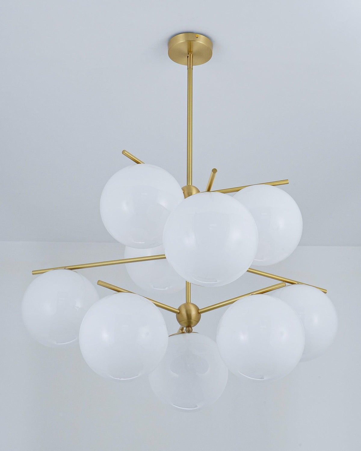 Casoella Chandelier Sphere & Stem Modern Gold LED