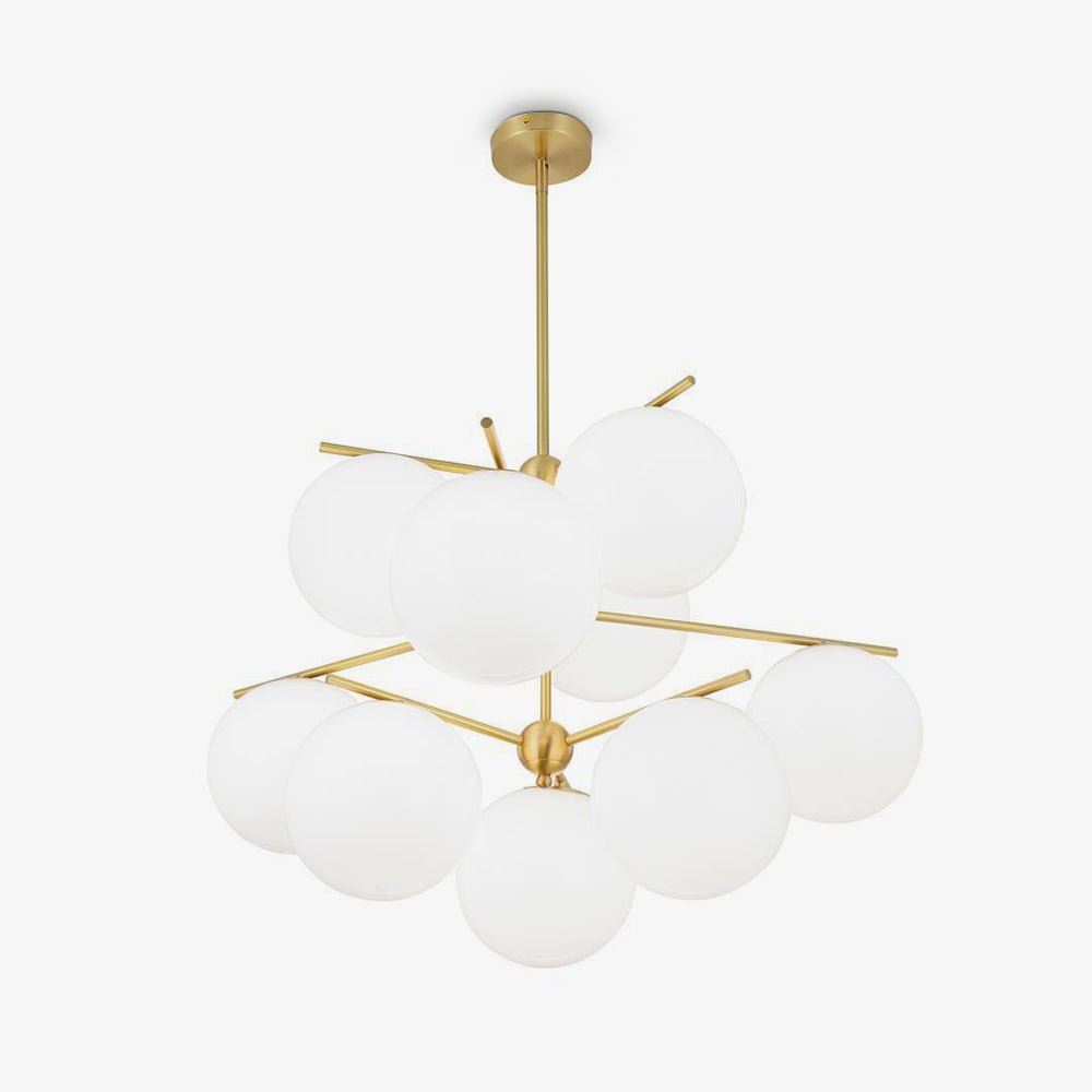 Casoella Chandelier Sphere & Stem Modern Gold LED