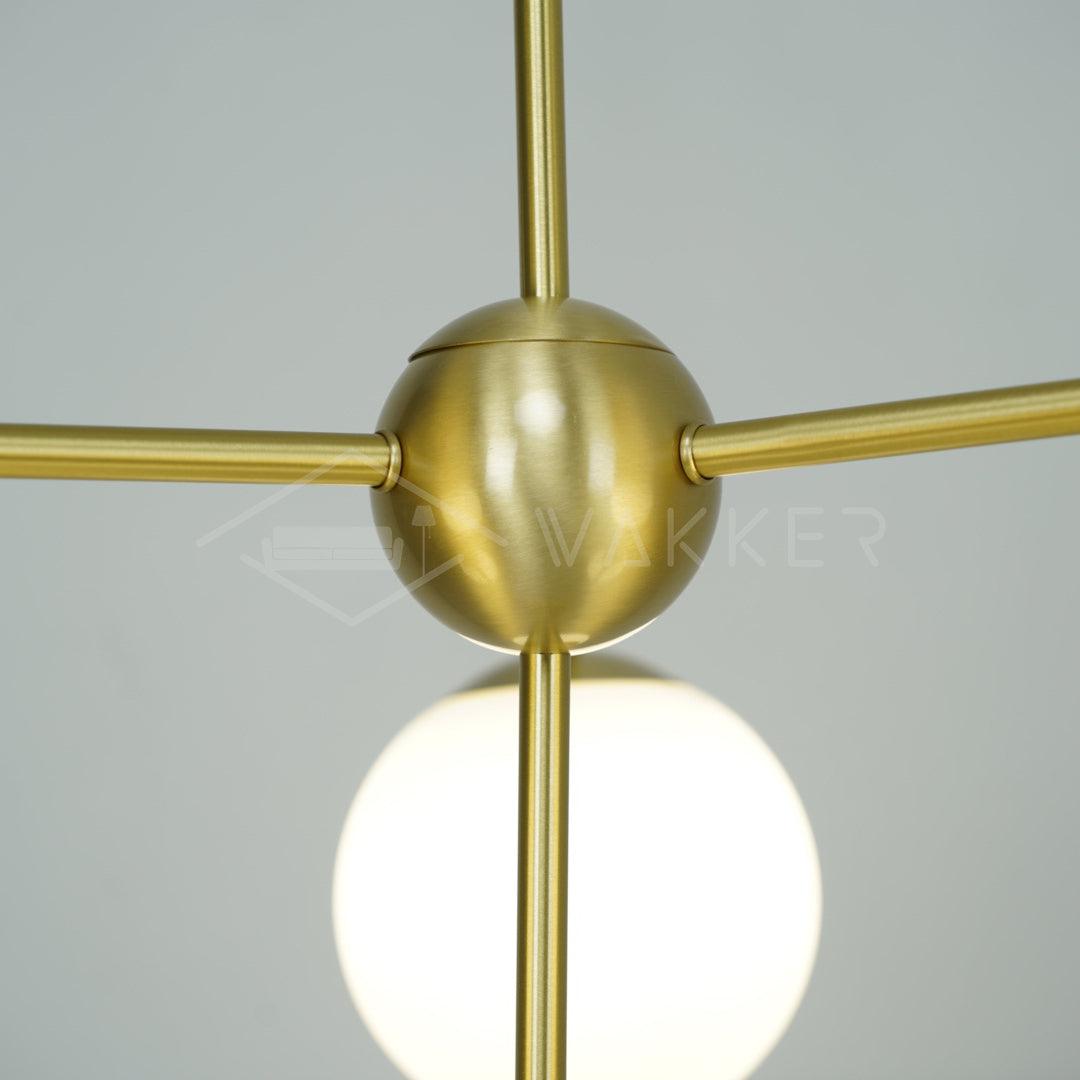 Casoella Chandelier Sphere & Stem Modern Gold LED
