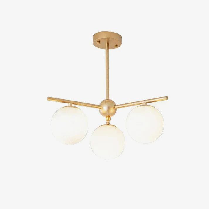 Casoella Chandelier Sphere & Stem Modern Gold LED