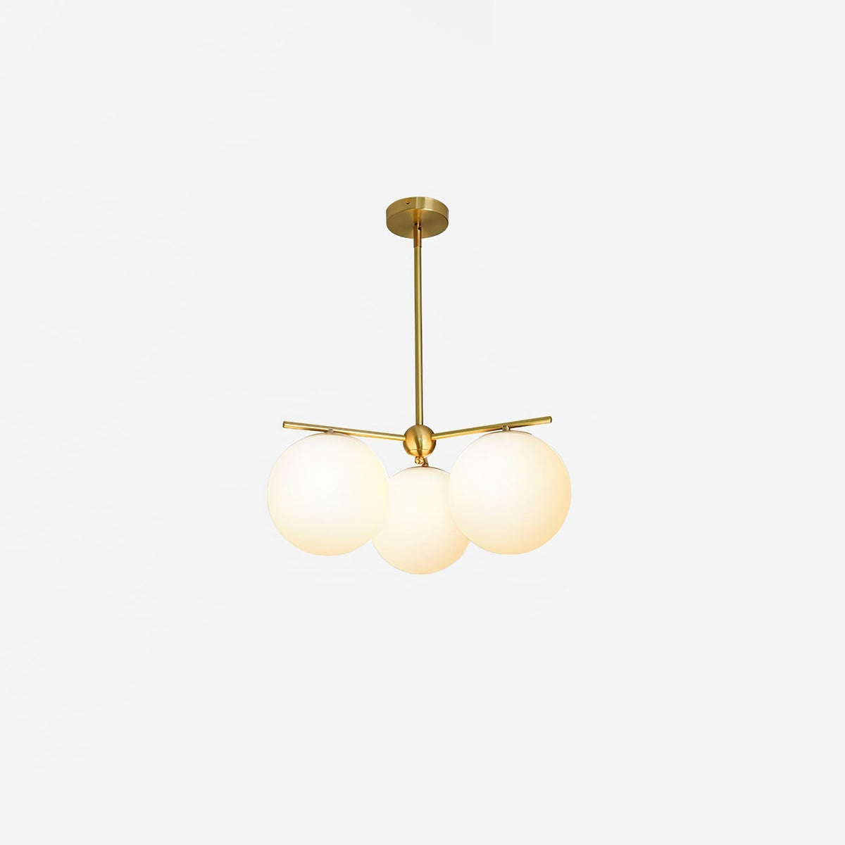 Casoella Chandelier Sphere & Stem Modern Gold LED