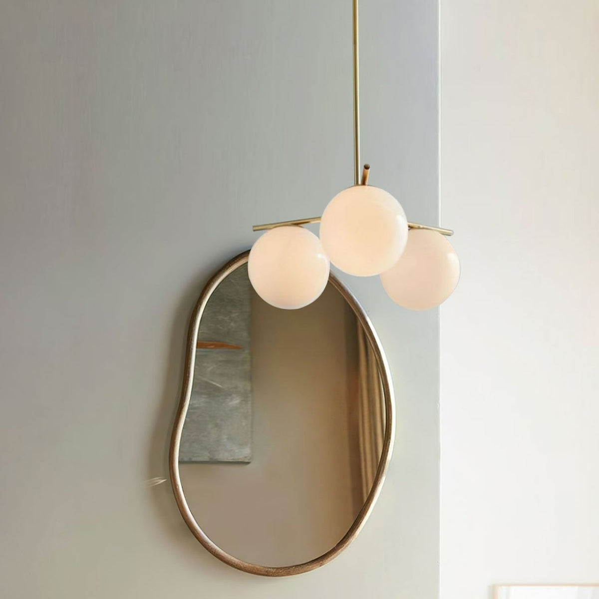 Casoella Chandelier Sphere & Stem Modern Gold LED