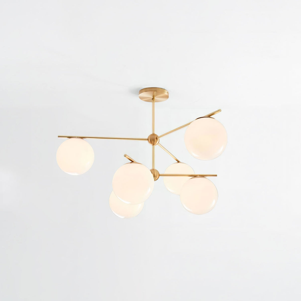 Casoella Chandelier Sphere & Stem Modern Gold LED