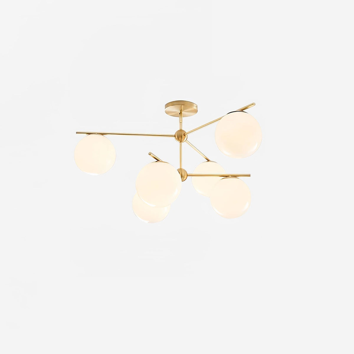 Casoella Chandelier Sphere & Stem Modern Gold LED