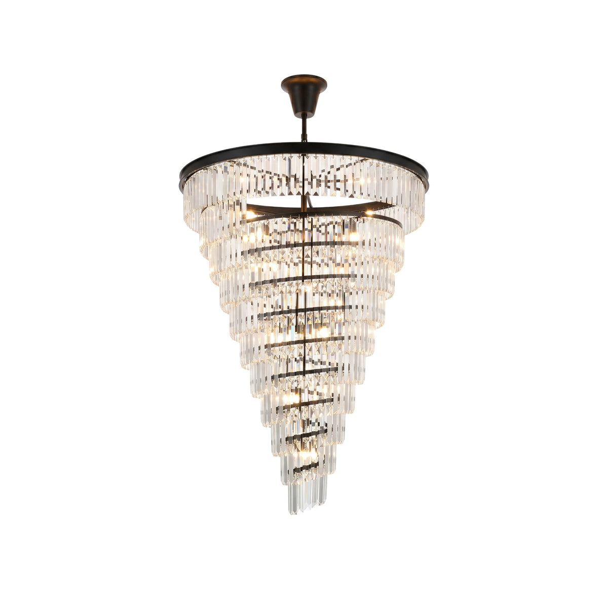 Vantorys Tiered Layered Crystal Chandelier
