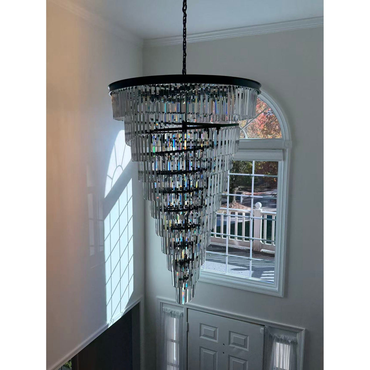 Vantorys Tiered Layered Crystal Chandelier