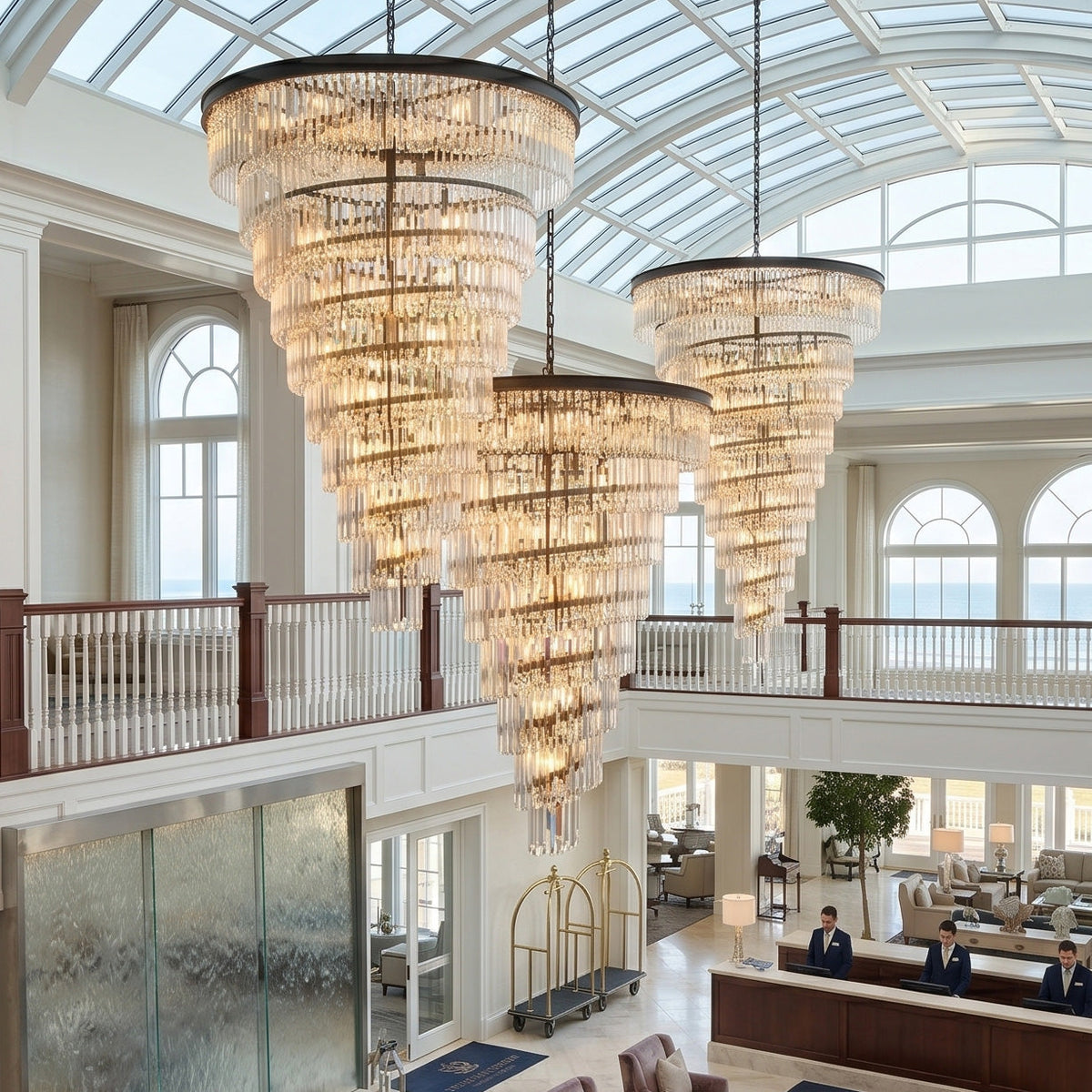 Vantorys Tiered Layered Crystal Chandelier
