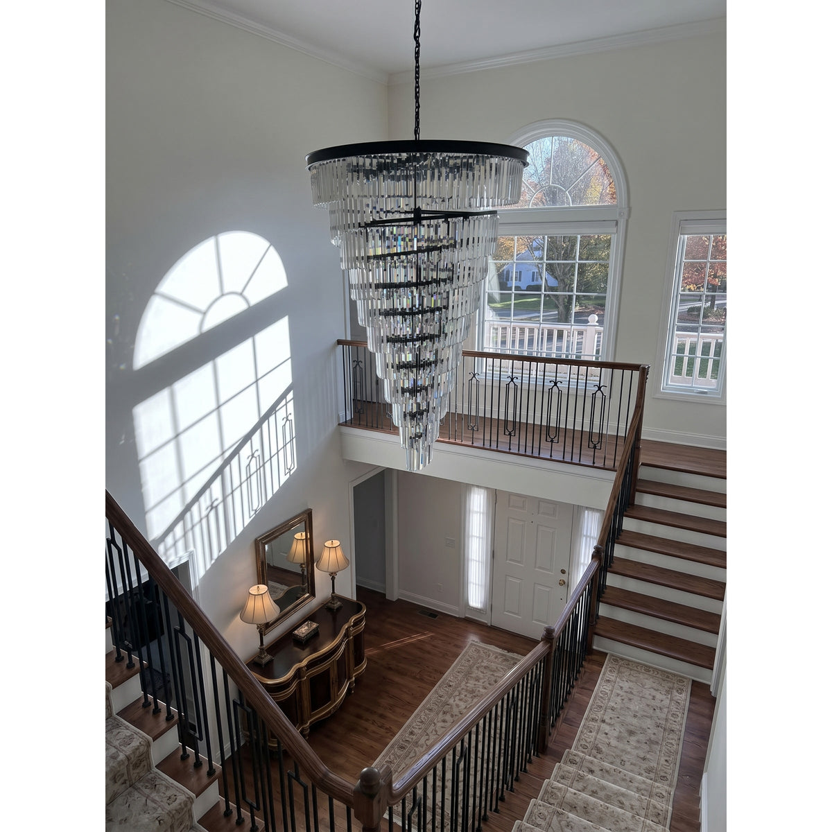 Vantorys Tiered Layered Crystal Chandelier