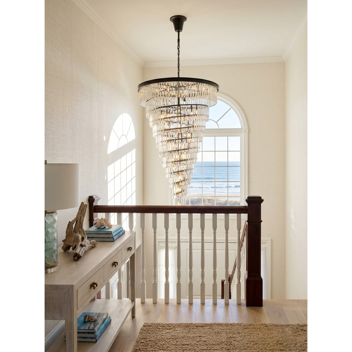 Vantorys Tiered Layered Crystal Chandelier