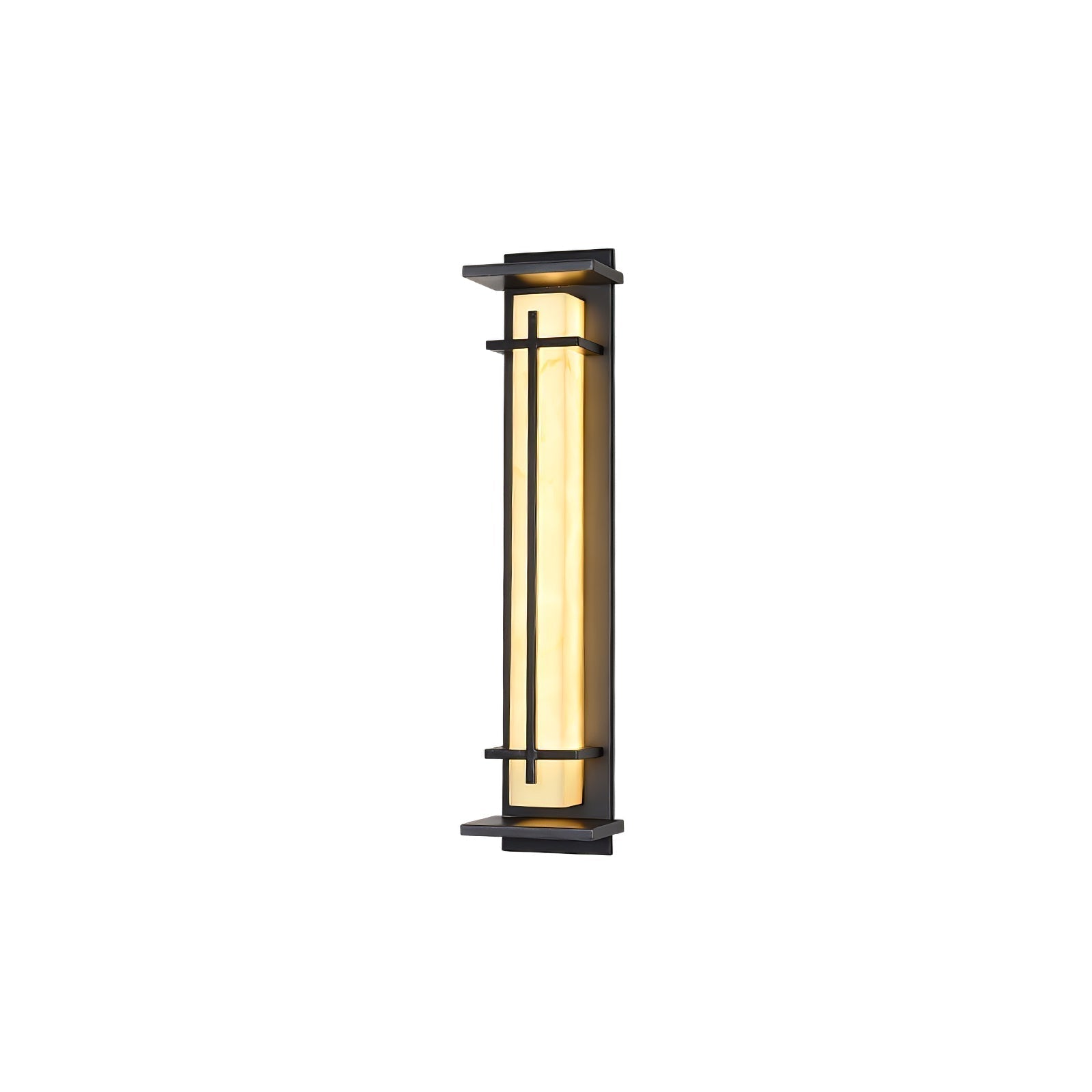 Ray Square Outdoor Wall Light  Imitation Alabaster Waterproof