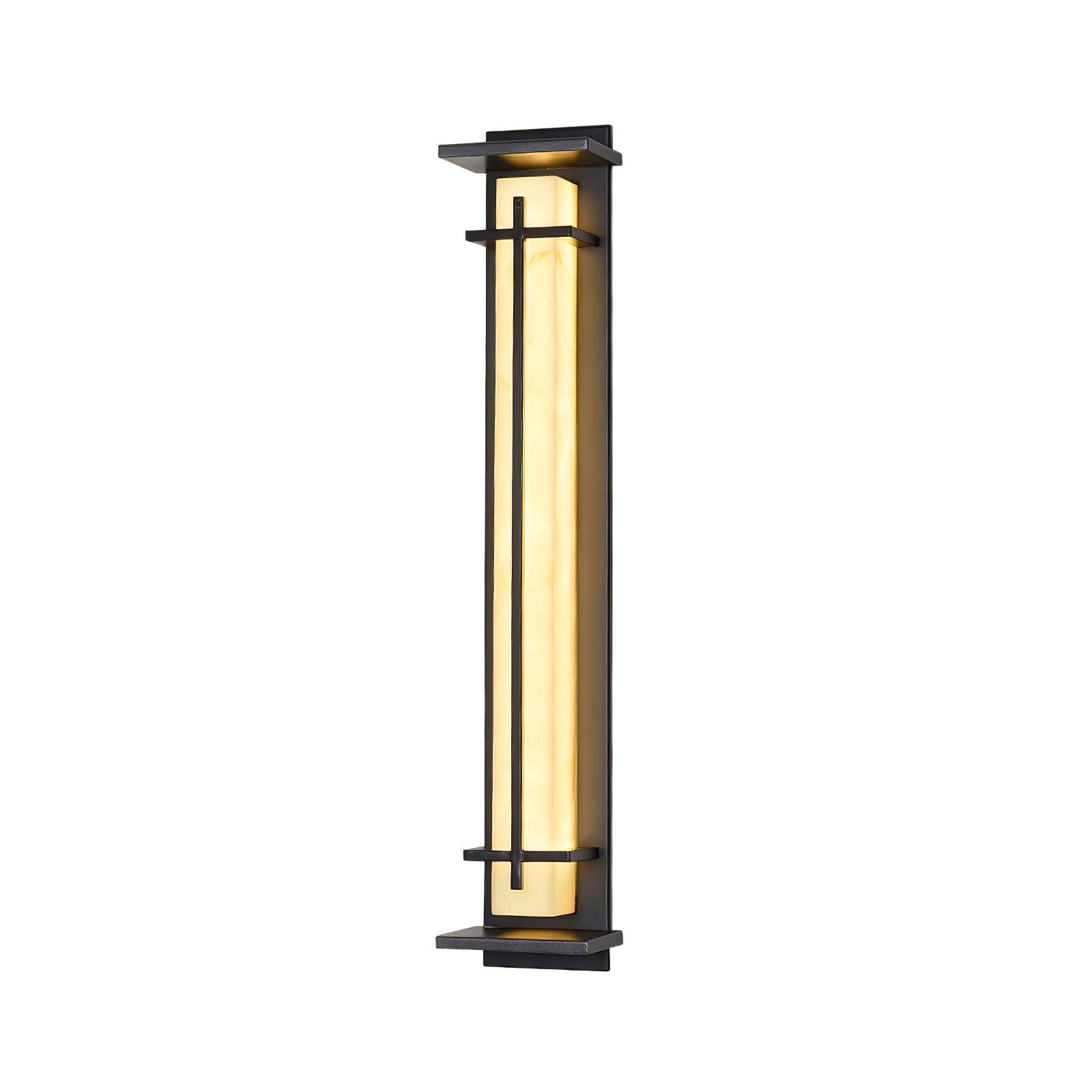 Ray Square Outdoor Wall Light  Imitation Alabaster Waterproof
