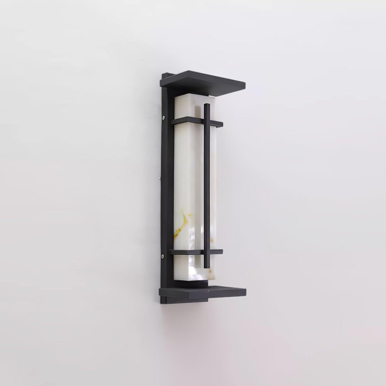 Ray Square Outdoor Wall Light  Imitation Alabaster Waterproof