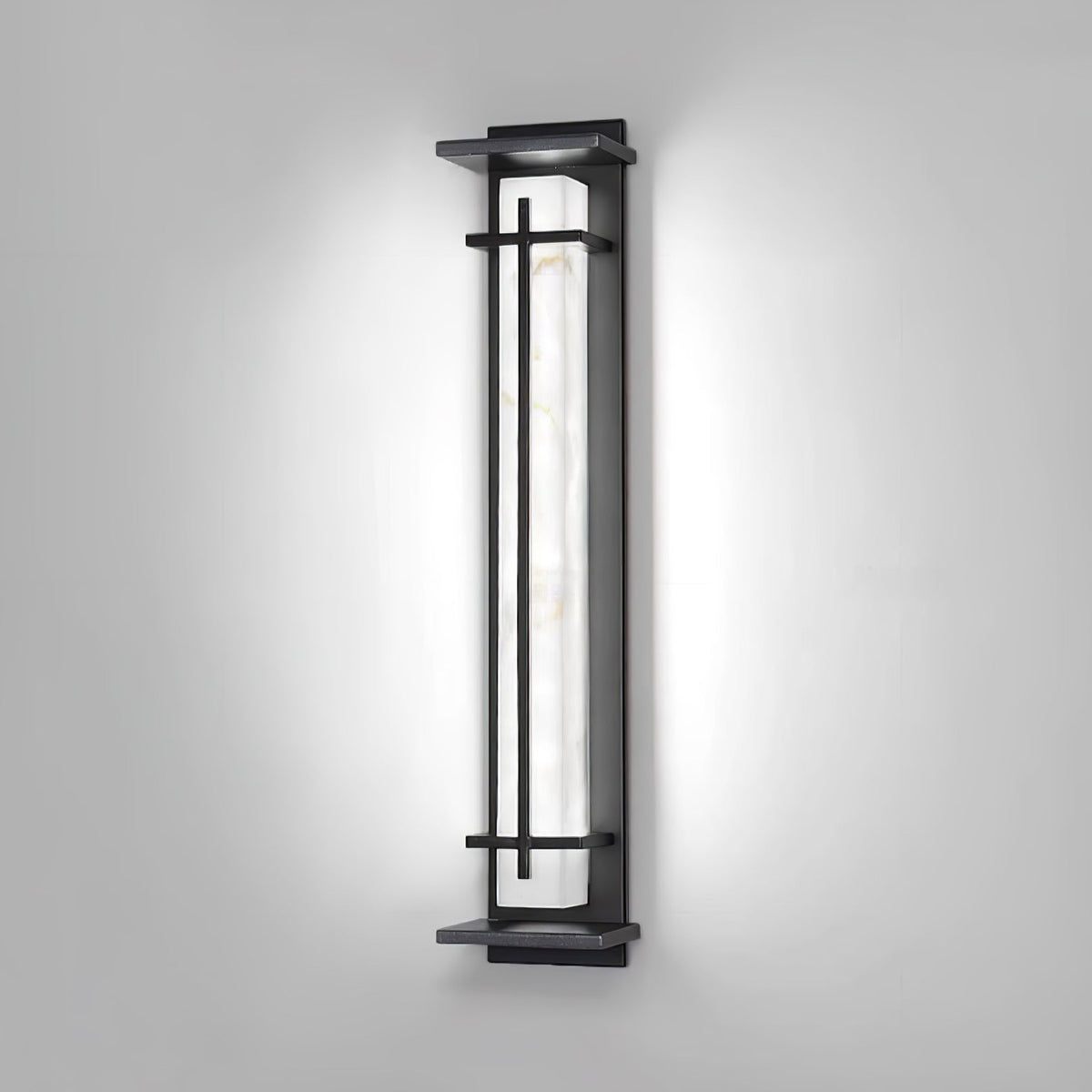 Avenirette Square Outdoor Wall Light Imitation Alabaster Waterproof