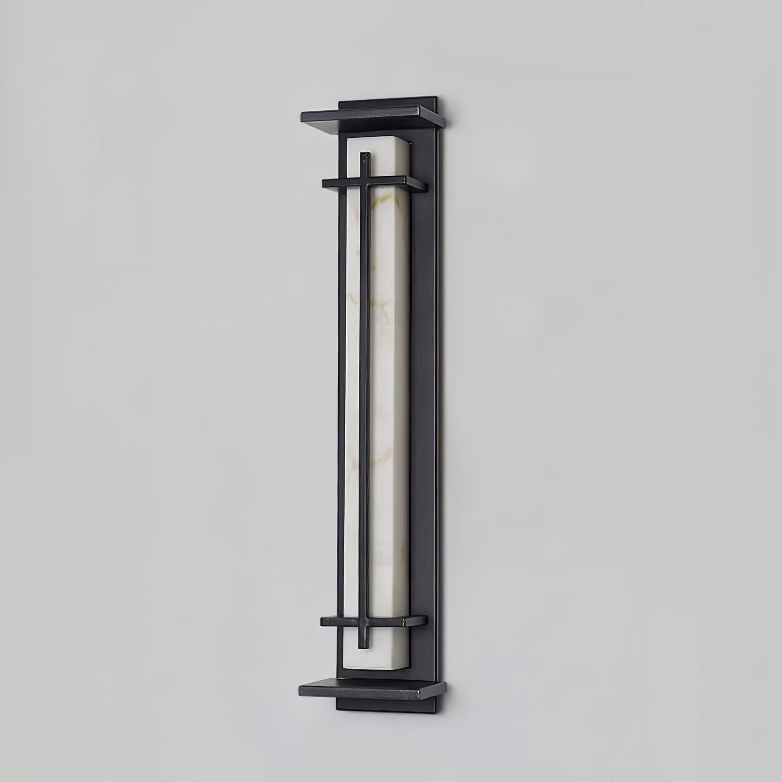 Ray Square Outdoor Wall Light  Imitation Alabaster Waterproof