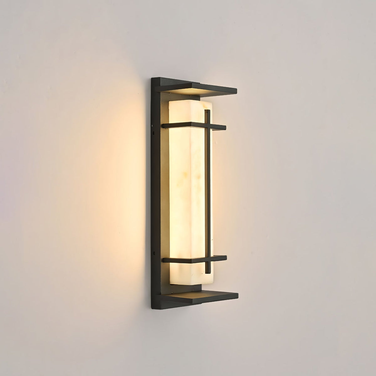 Avenirette Square Outdoor Wall Light Imitation Alabaster Waterproof