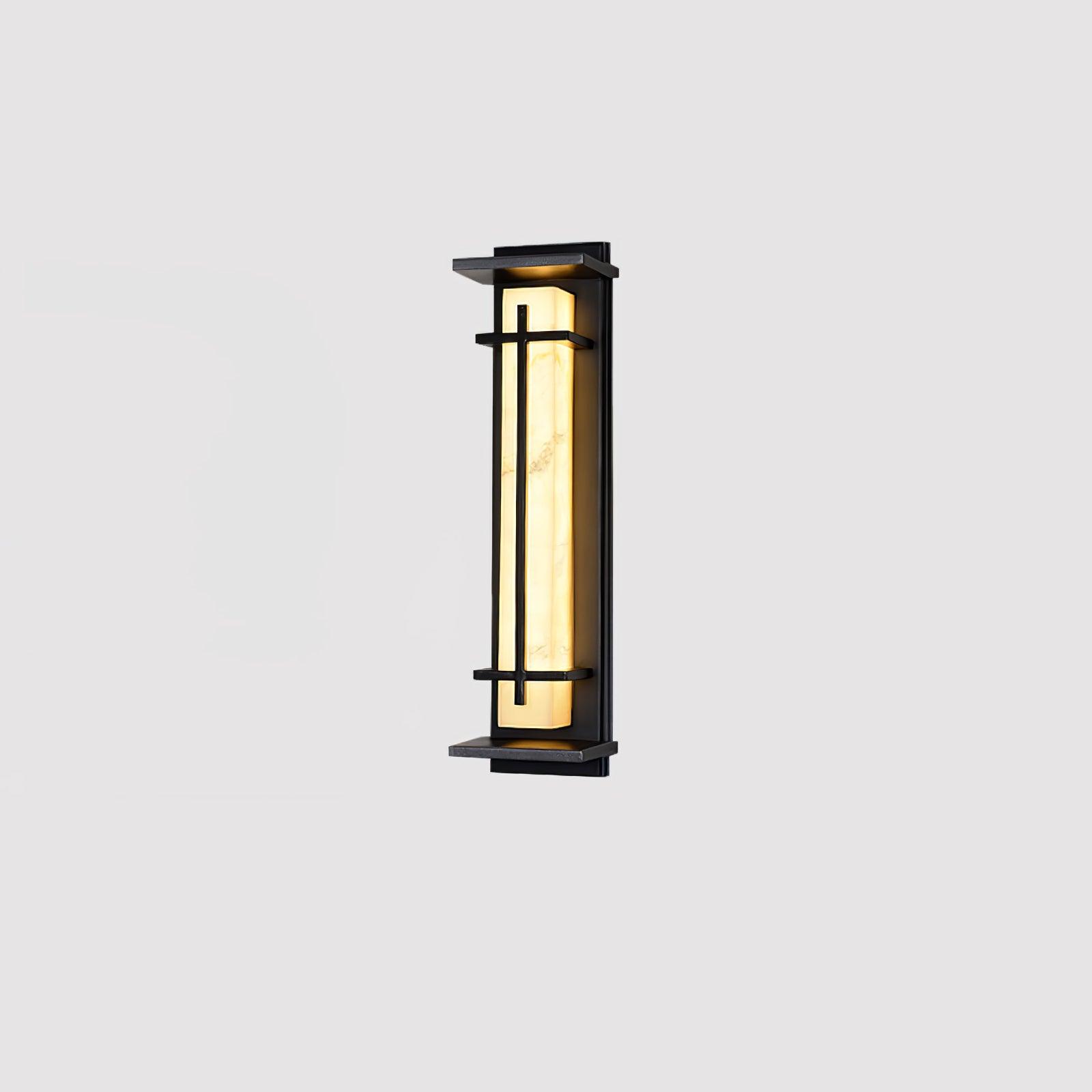 Ray Square Outdoor Wall Light  Imitation Alabaster Waterproof
