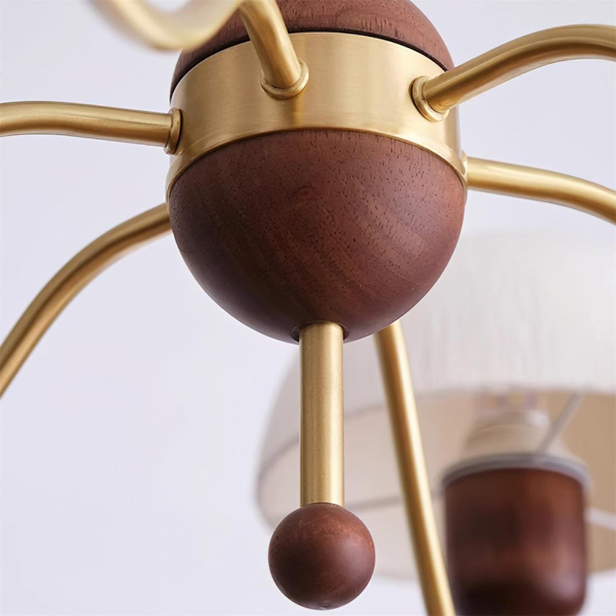 Core Chandelier Rice Paper Mid-Century