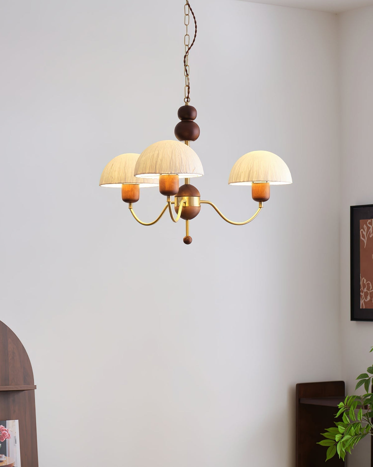 Core Chandelier Rice Paper Mid-Century