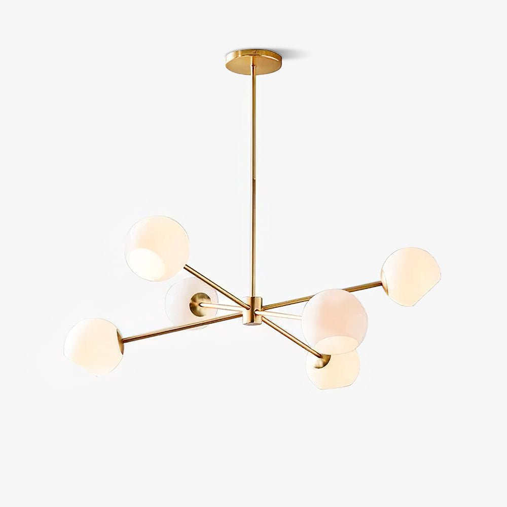 Aristin Chandelier Staggered Glass 6-Light