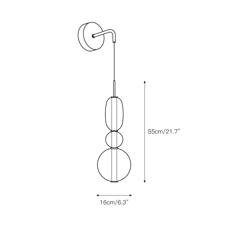 Noverik Stained Glass Wall Lamp