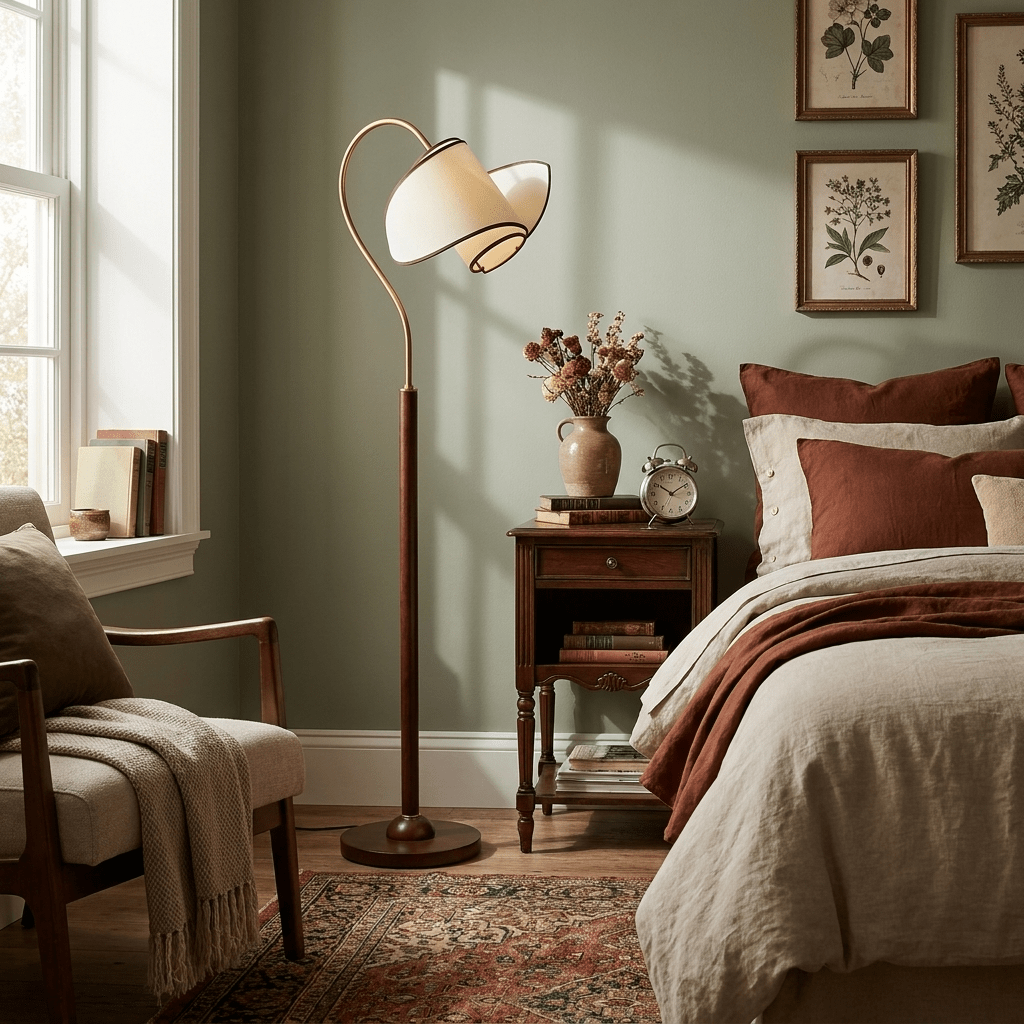 Corvienne Curved Neck Floor Lamp