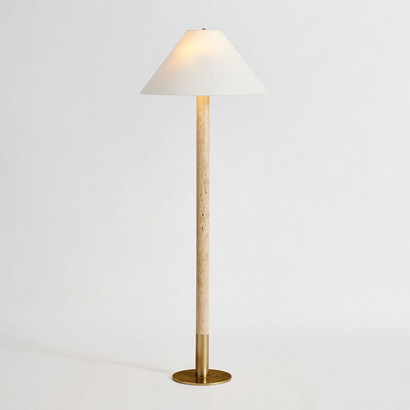 Vesperiel Travertine Floor Lamp